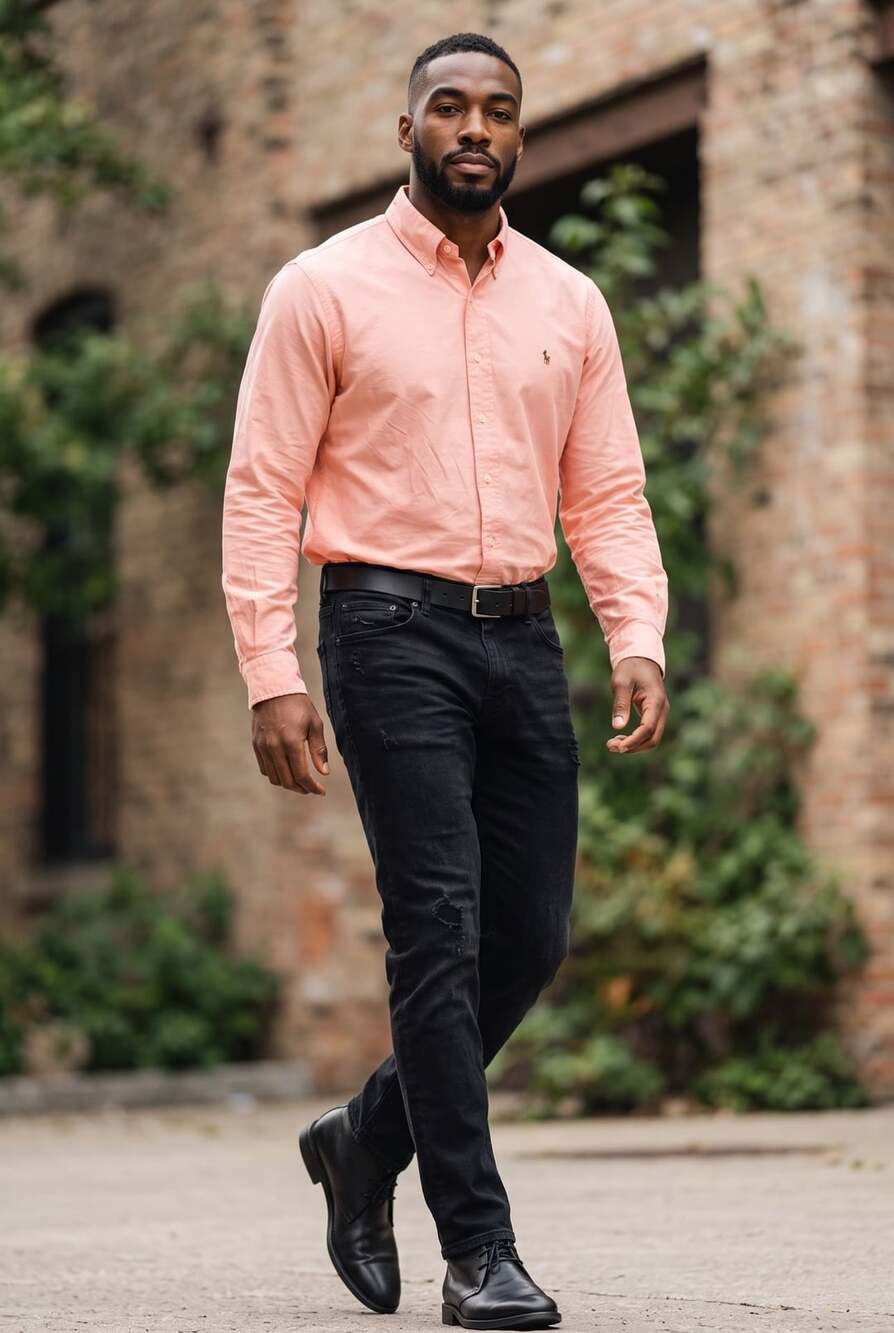Ralph Lauren Oxford Shirt Size 16 32/33 Pink Long Sleeve Button Down